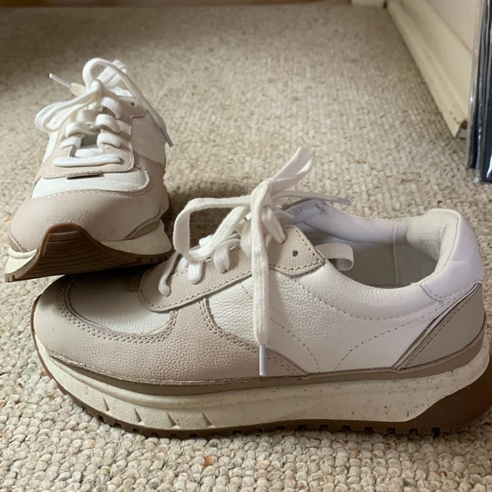 Madeline cream and tan sneaker